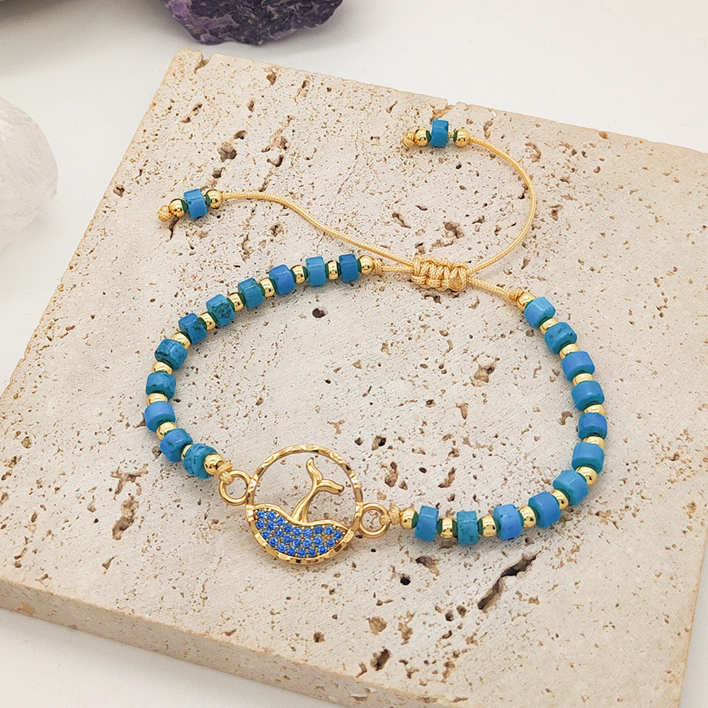 Elegant Blue Beaded Bracelet