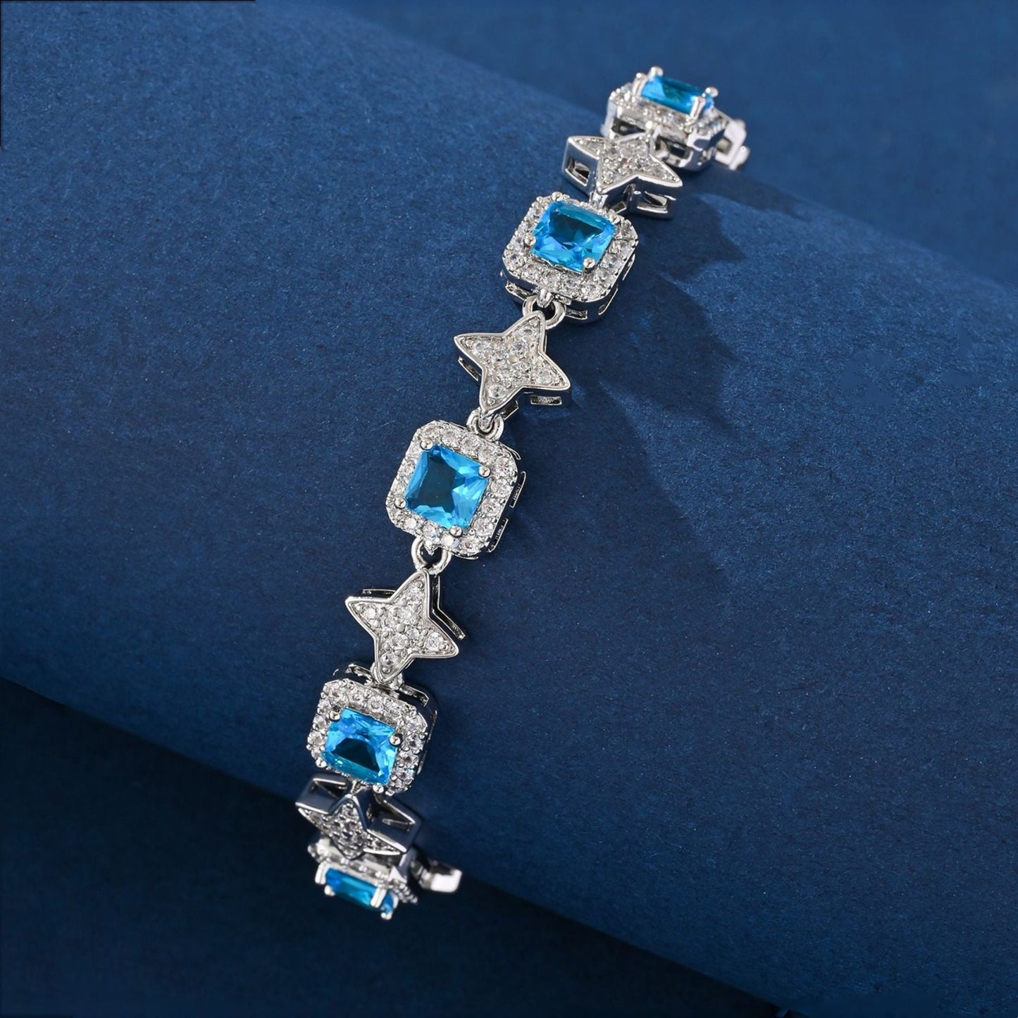 Elegant Blue Topaz Bracelet