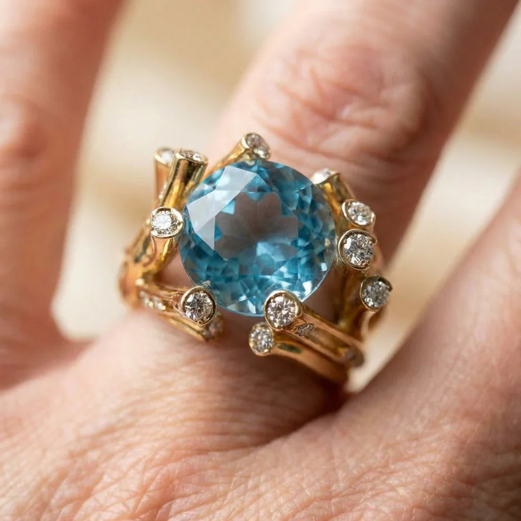 Elegant Blue Topaz Ring