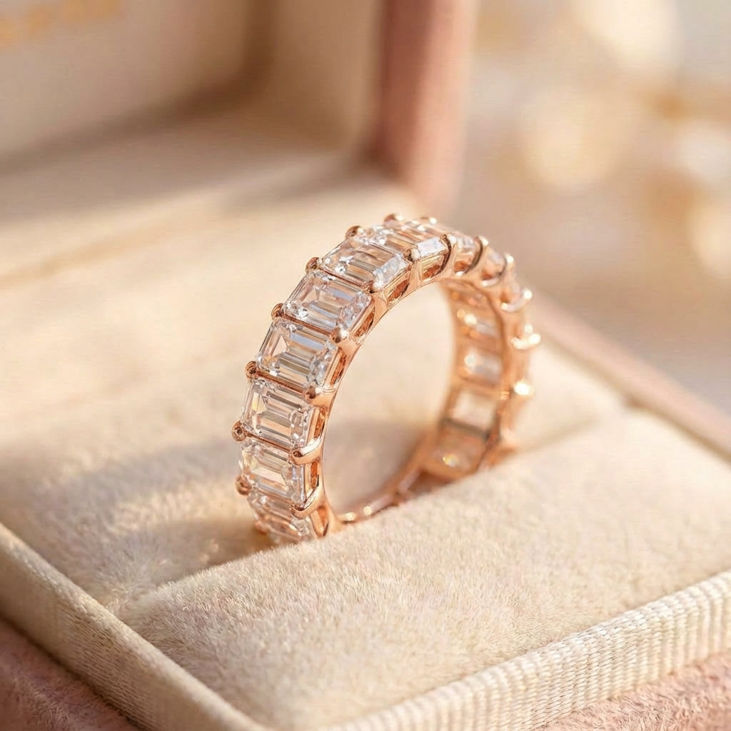 Elegant Crystal Engagement Ring