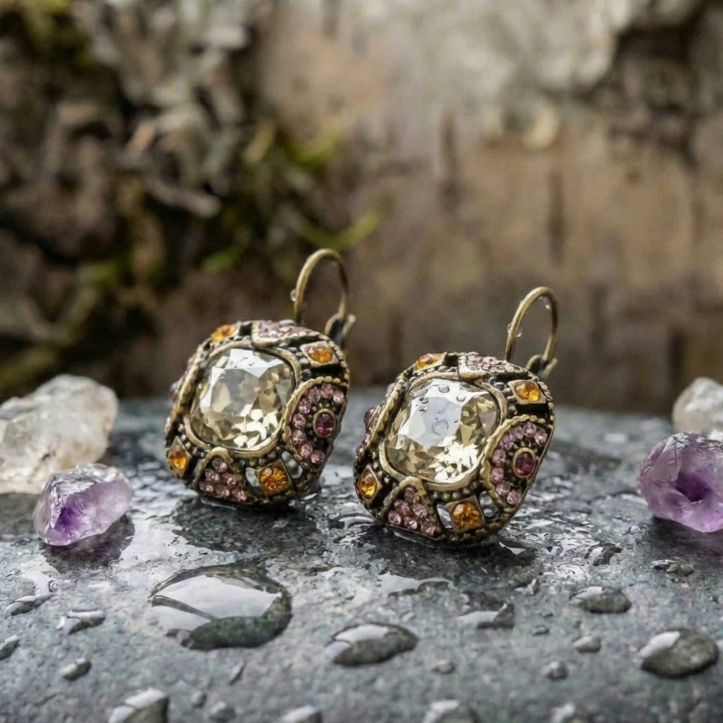 Elegant Crystal Geometric Earrings