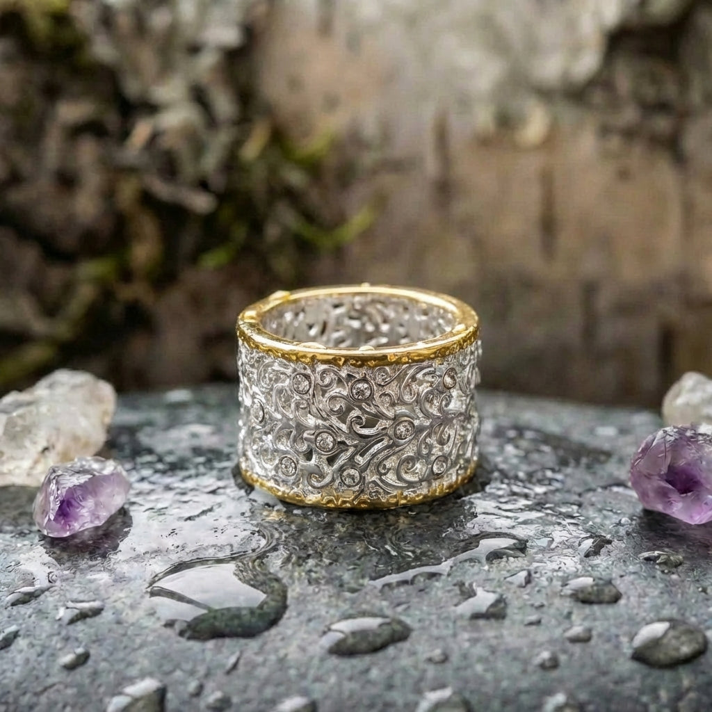 Elegant Filigree Statement Ring
