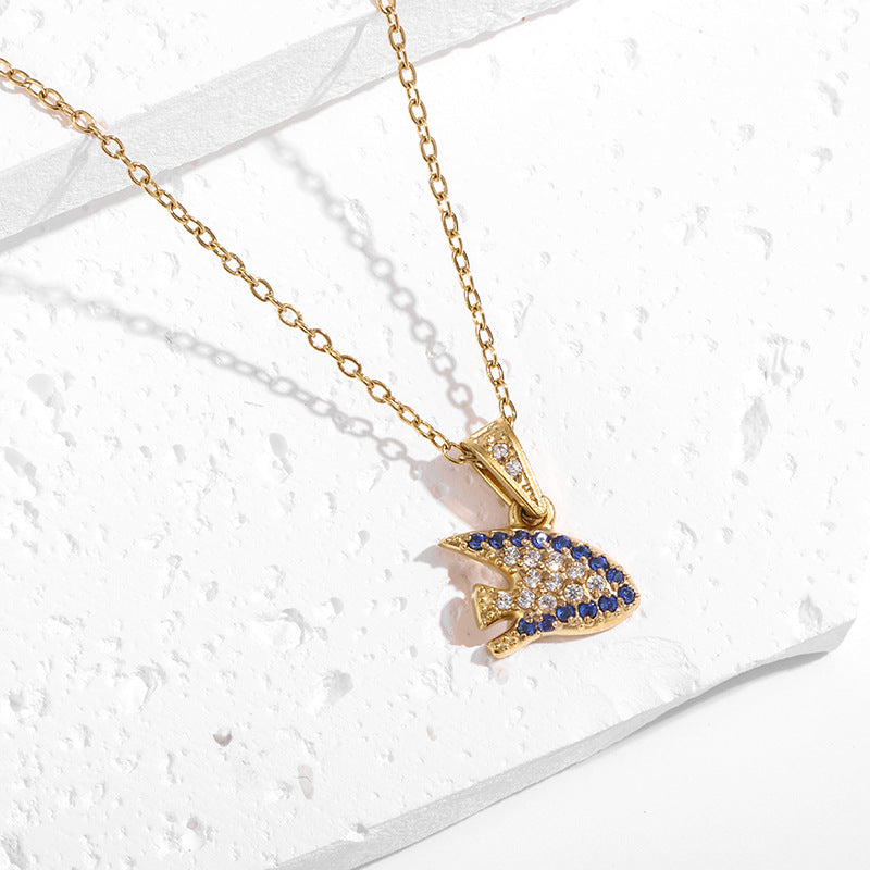 Elegant Fish Pendant Necklace