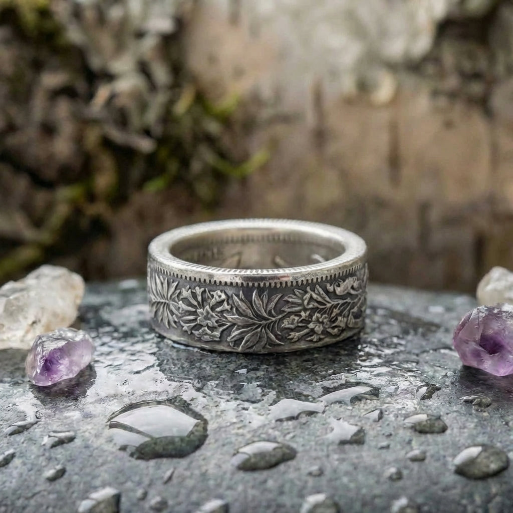 Elegant Flower Silver Ring