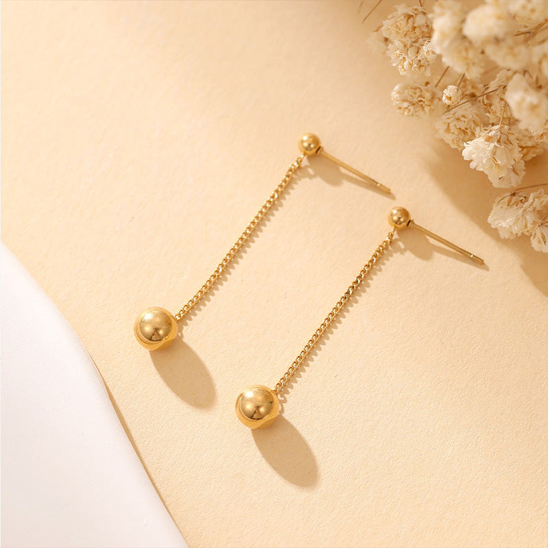 Elegant Gold Ball Earrings