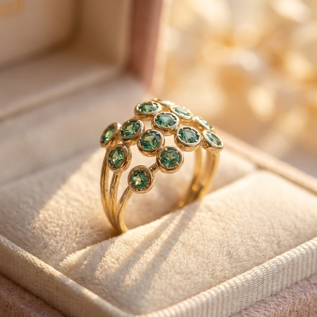 Elegant Green Stone Ring