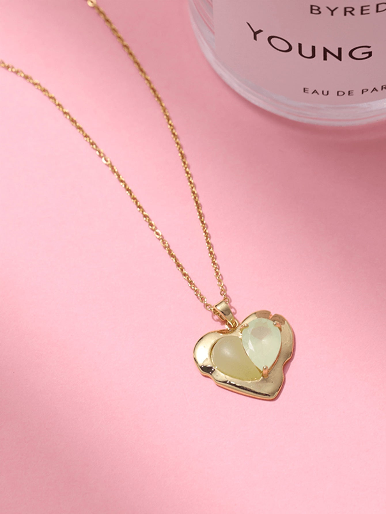 Elegant Jade Heart Necklace