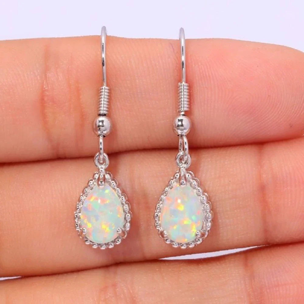 Elegant Opal Drop Earrings