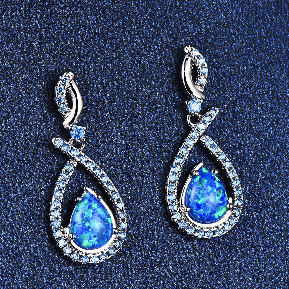 Elegant Opal Drop Earrings