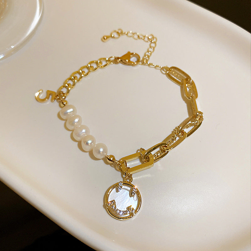 Elegant Pearl Gold Bracelet