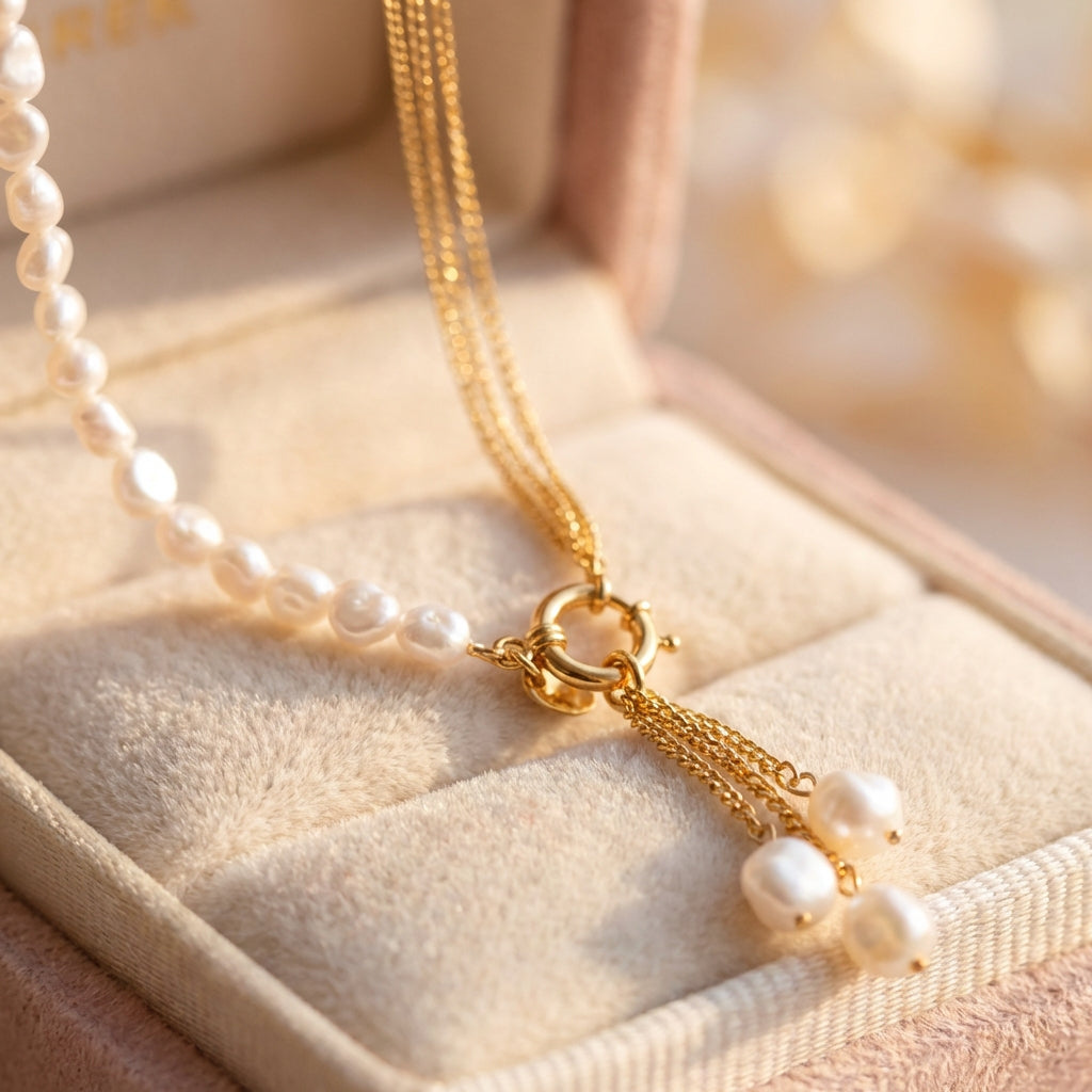 Elegant Pendant Pearl Necklace