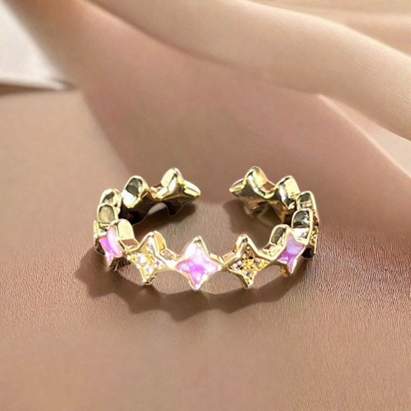 Elegant Pink Stone Ring