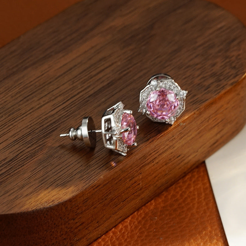 Elegant Pink Tourmaline Earrings