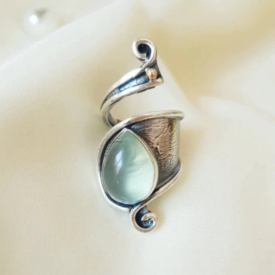 Elegant Prehnite Ring