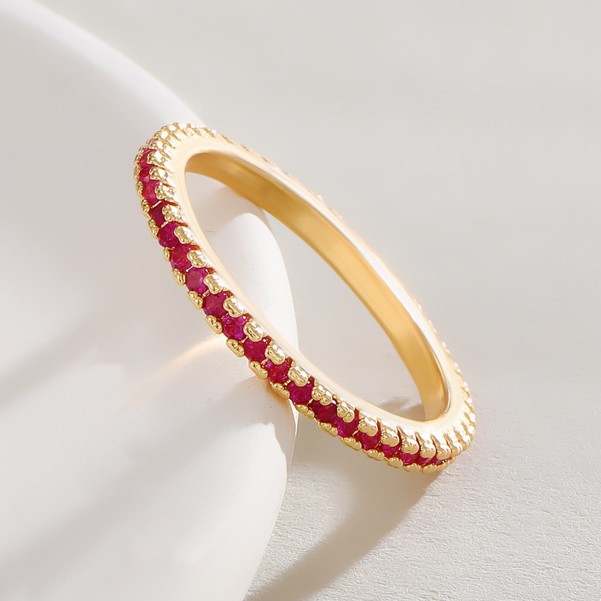 Elegant Ruby Gold Bracelet