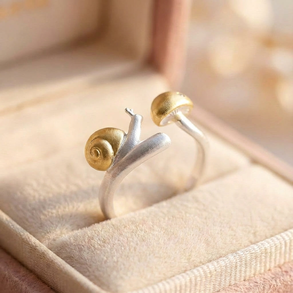 Elegant Snail Silver Ring
