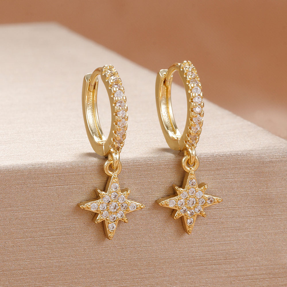 Elegant Star Drop Earrings
