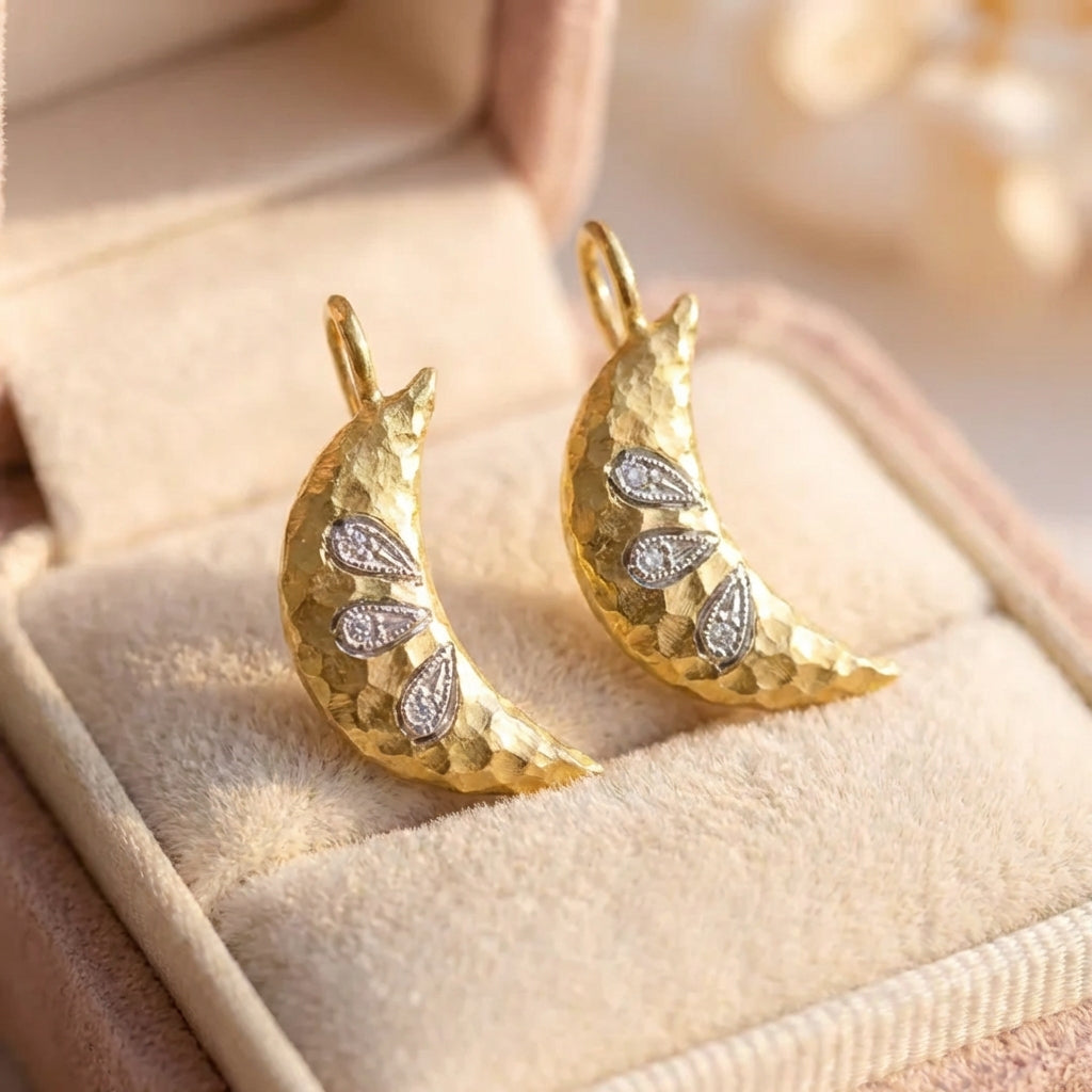 Vintage Moon Drop Earrings