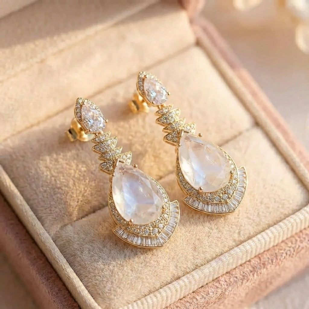 Elegant Crystal Drop Earrings