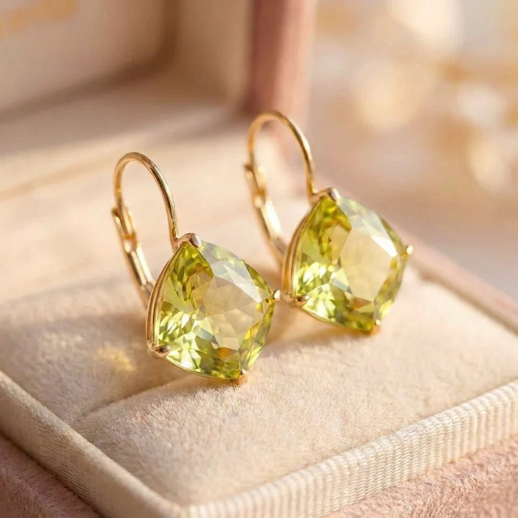 Elegant Citrine Drop Earrings