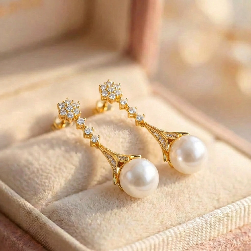 Elegant Pearl Drop Earrings