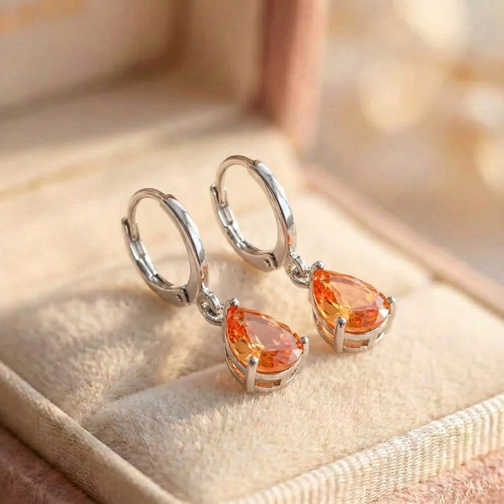 Elegant Crystal Teardrop Earrings