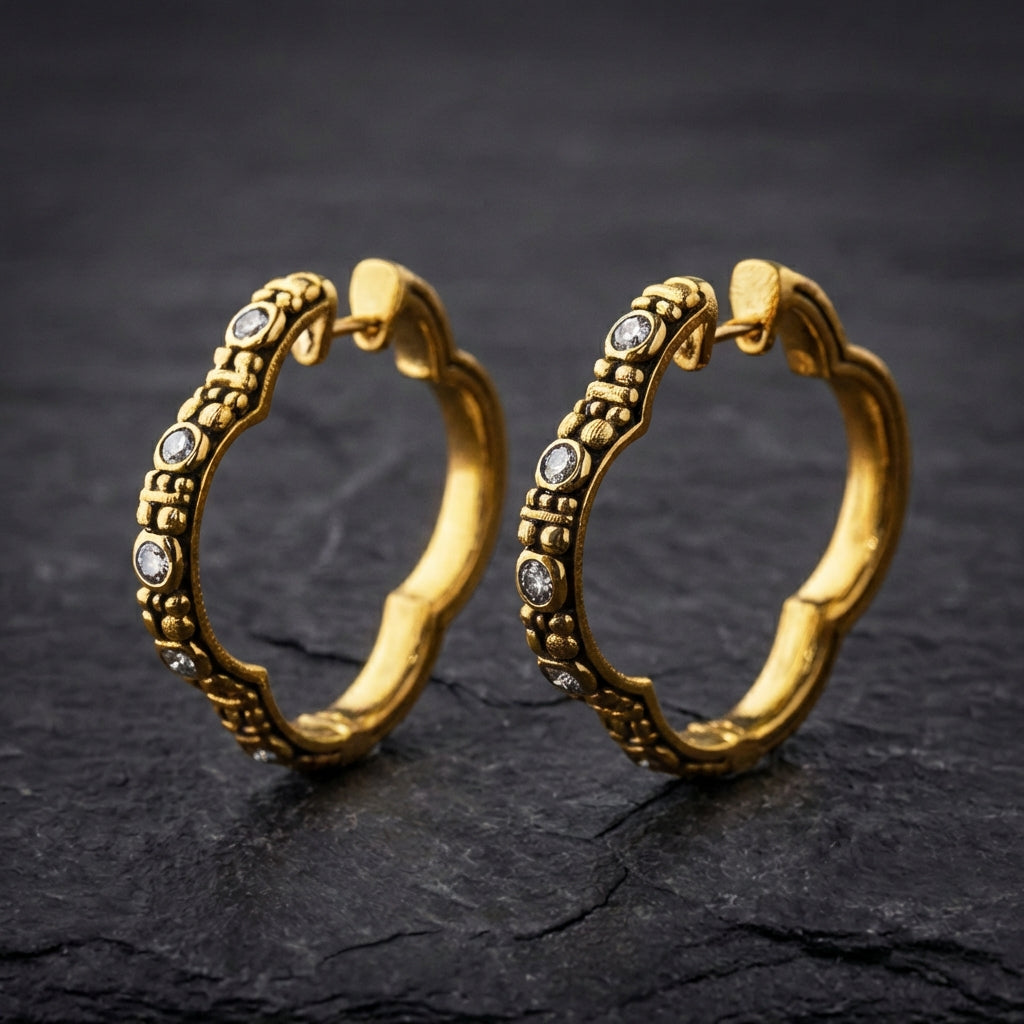 Boho Golden Hoop Earrings