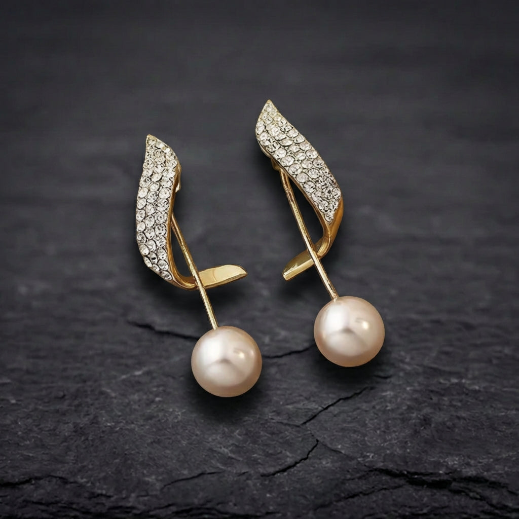 Pearl Earrings In Gold