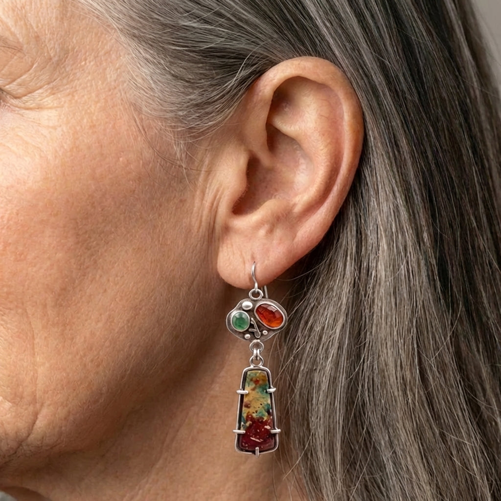 Stone Dangle Earrings