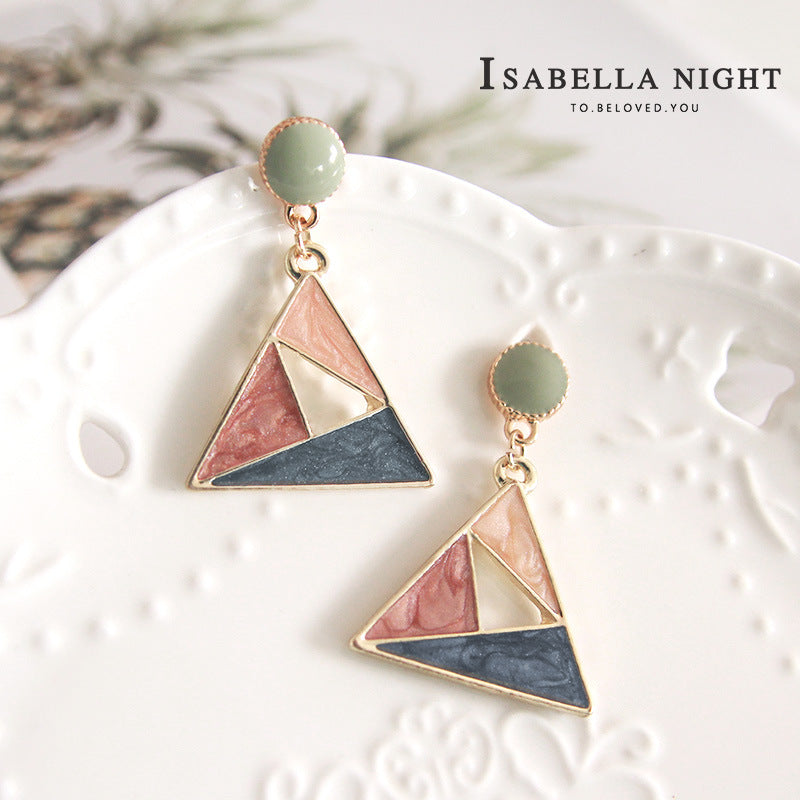 Geometric Stone Earrings