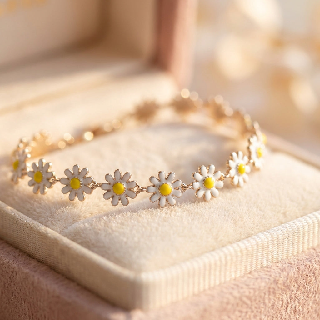 Gold Daisy Necklace