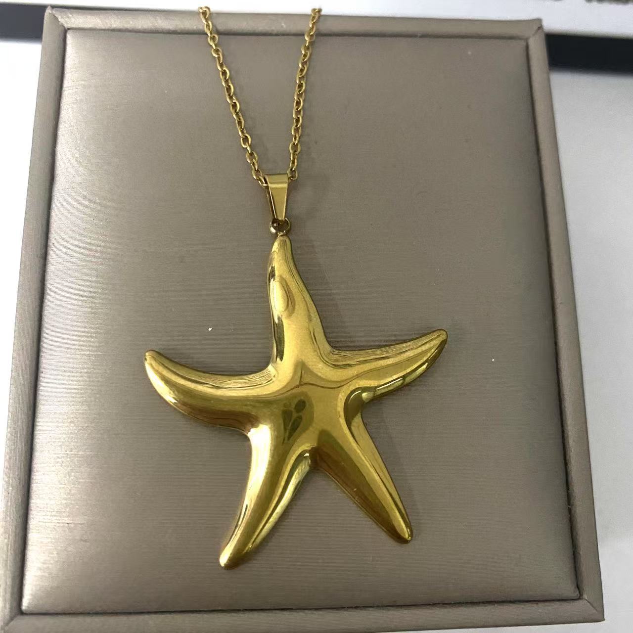Gold Starfish Necklace