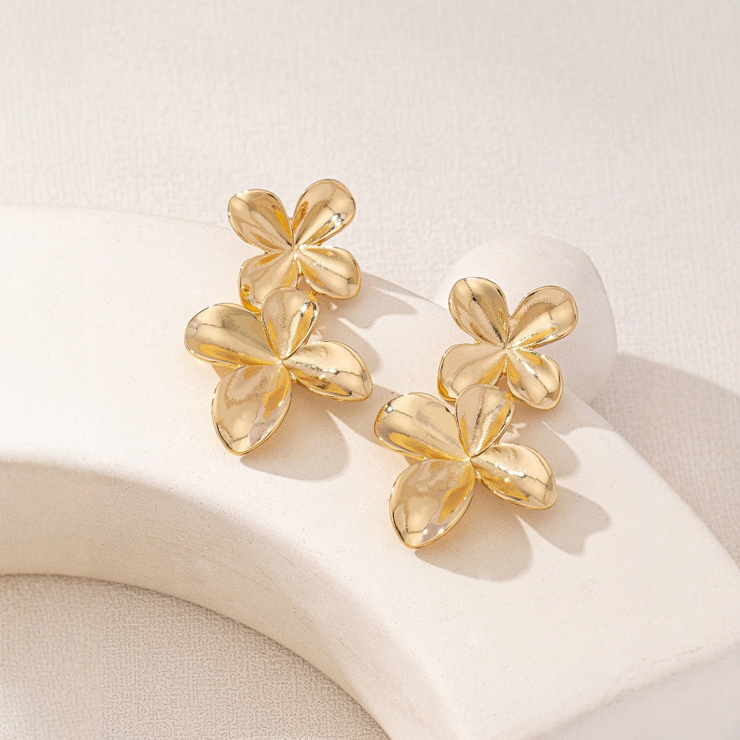 Golden Flower Earrings