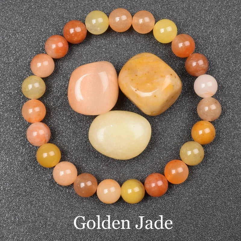 Golden Jade Bead