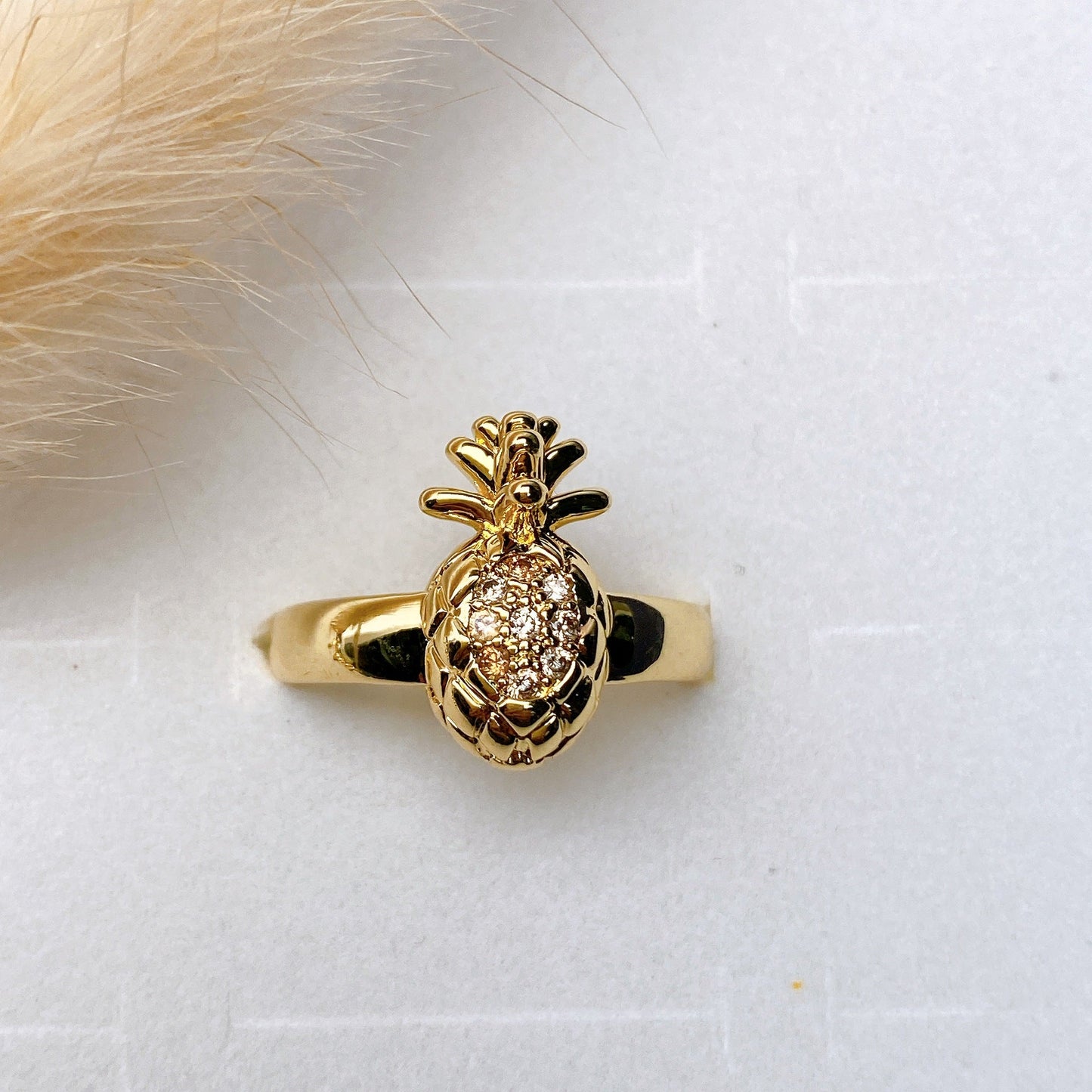 Golden Pineapple Ring