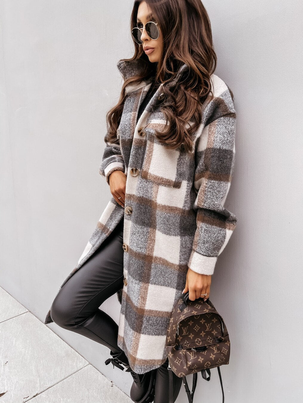 CD | Long Plaid Jacket™: Pentru femei