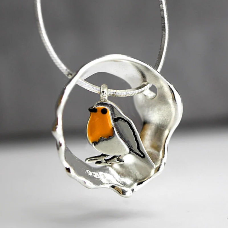 Handmade Robin Necklace