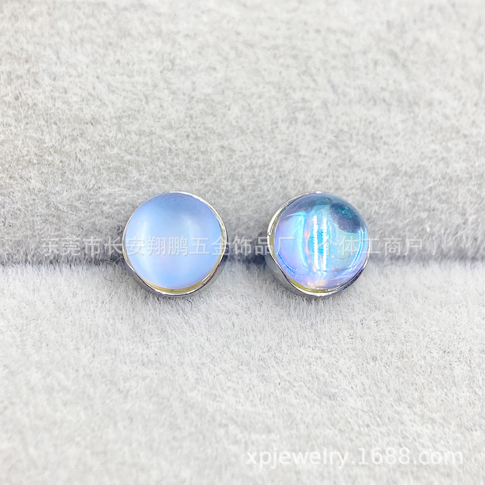 Iridescent Blue Earrings