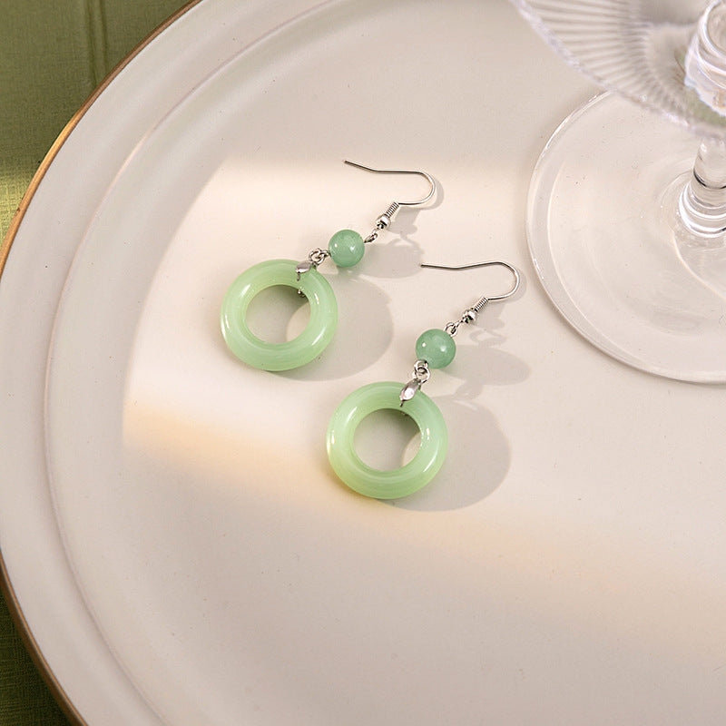 Jade Drop Earrings