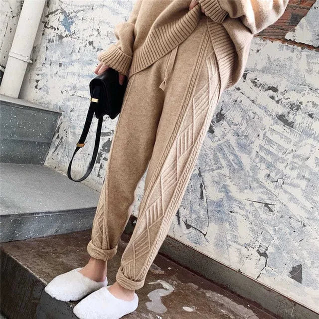 CD | Pantaloni eleganți cu model pentru femei