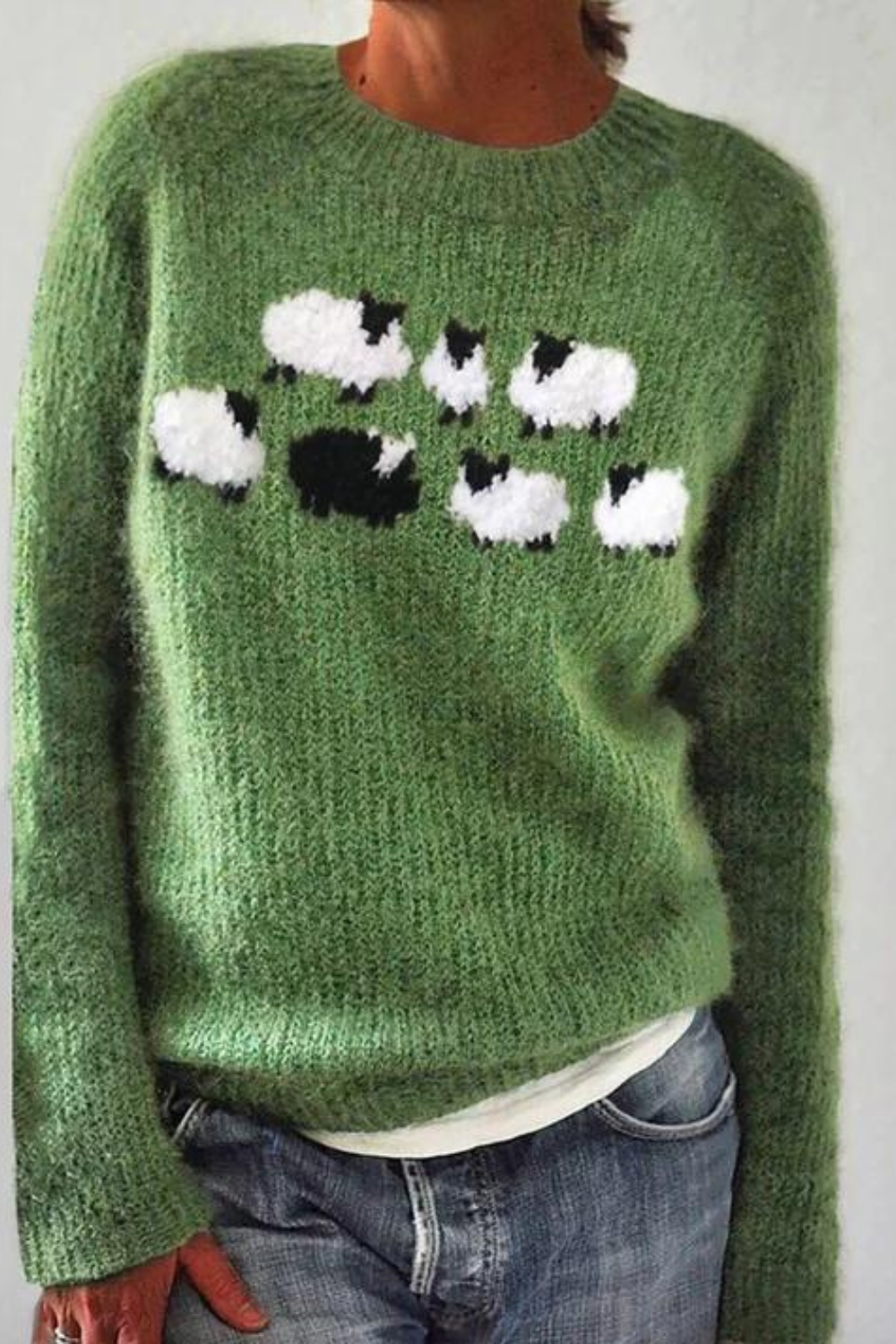 CD | Pulover tricotat Fuzzy Sheep