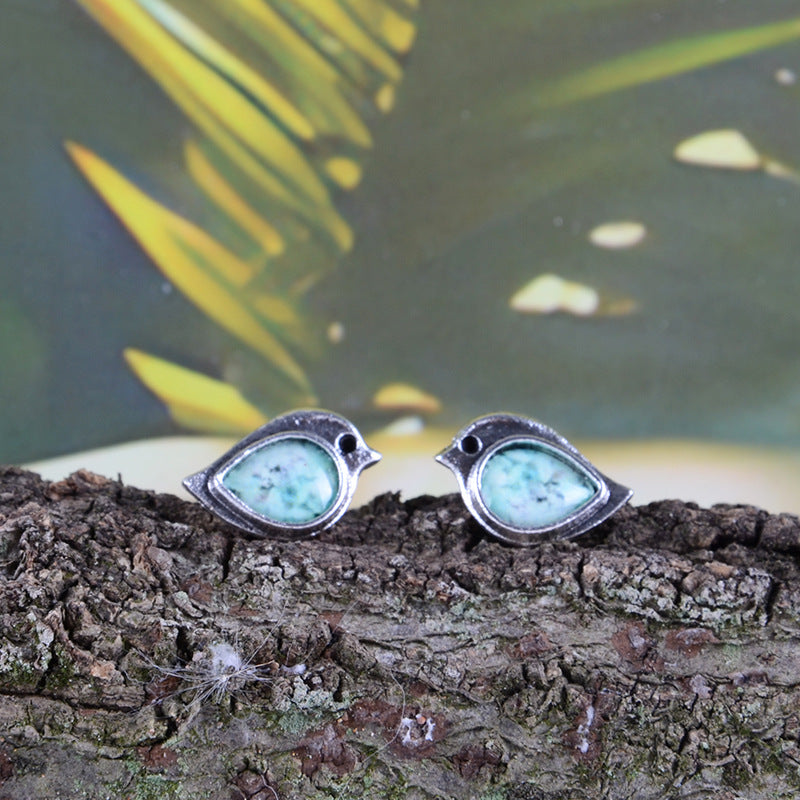 Larimar Bird Earrings
