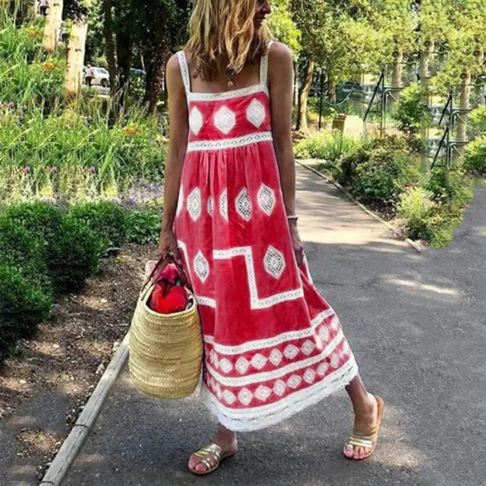 CD | Rochie boho maxi fără mâneci