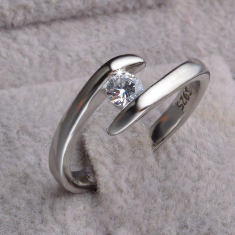 Modern Cubic Zirconia Ring