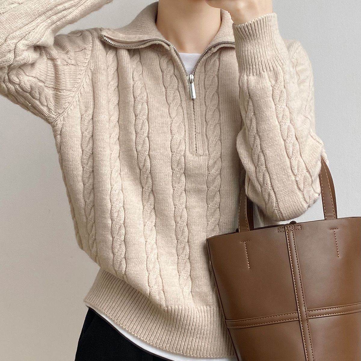 CD | Pulover trendy cu fermoar