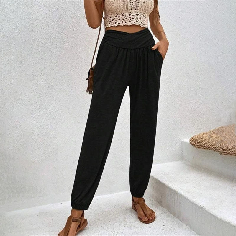 CD | Pantaloni drepți casual obișnuiți pentru femei