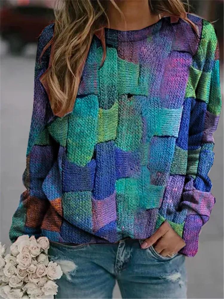 CD | Pulover patchwork structurat