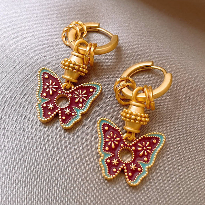 Ornate Butterfly Earrings