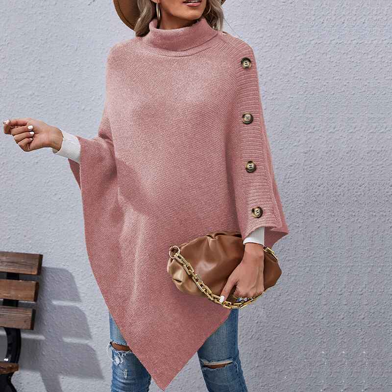 Gray-Womens-Versatile-Knitted-Scarf-Poncho-Sweater-with-Buttons-Light-Weight-Spring-Summer-Fall-Shawl-Poncho-Cape-Cardigan-K372