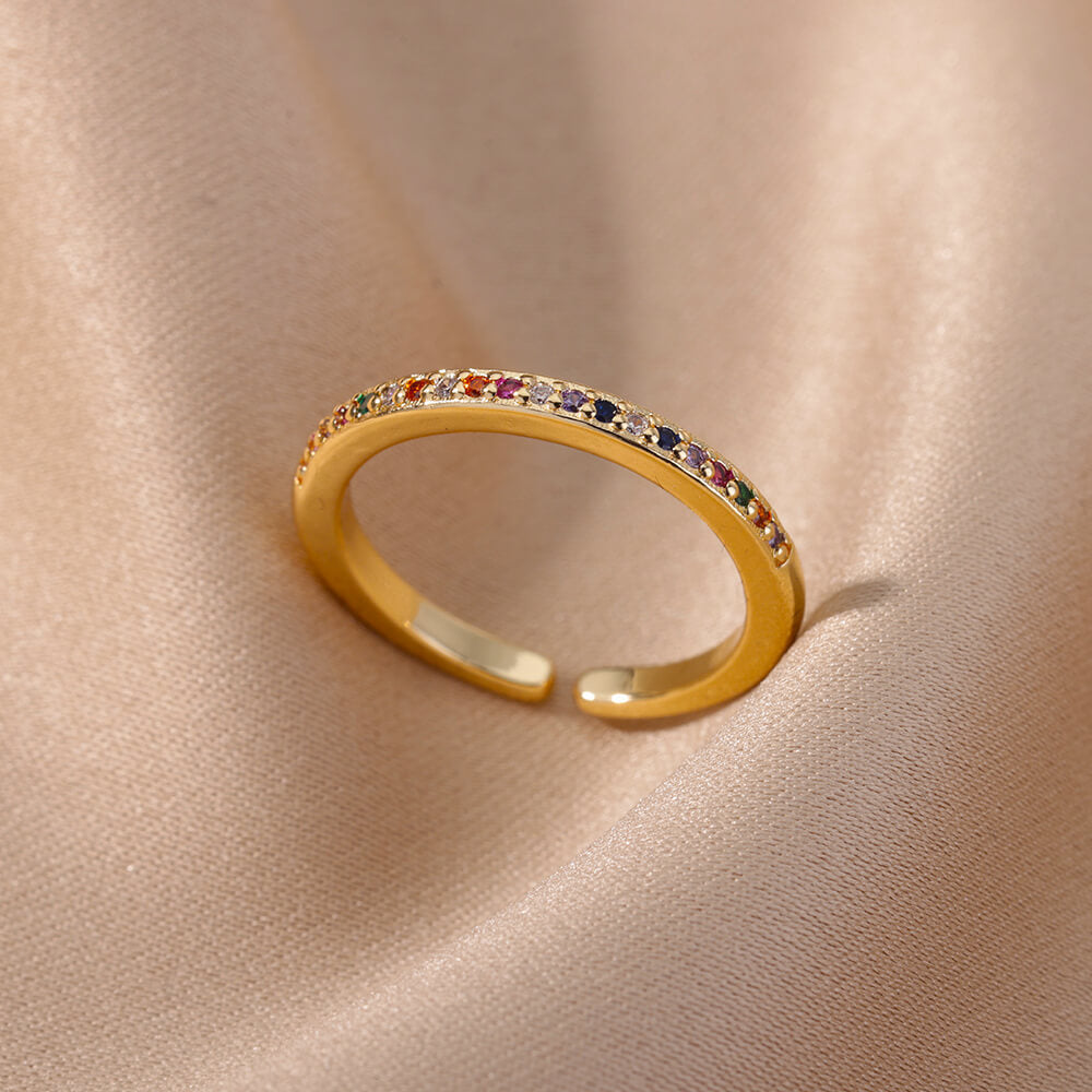Rainbow Gemstone Ring
